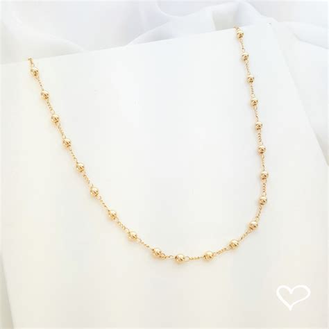 Choker Delicada Bolinhas Banhado Ouro 18k Biana Joias Elo7