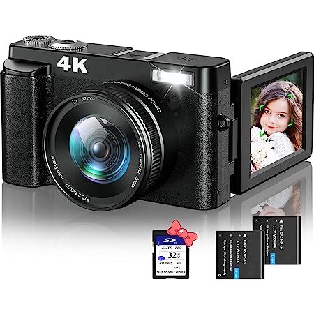 Digitalkamera NEZINI 4K 48MP UHD Autofokus Fotokamera Mit 32GB Karte