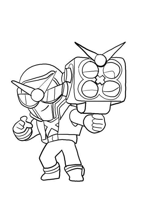 Brock From Brawl Stars Coloring Page In 2022 Star Coloring Pages Porn