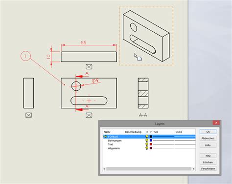 SWX Zeichnung Layer DXF Export DS SolidWorks SolidWorks Lösung