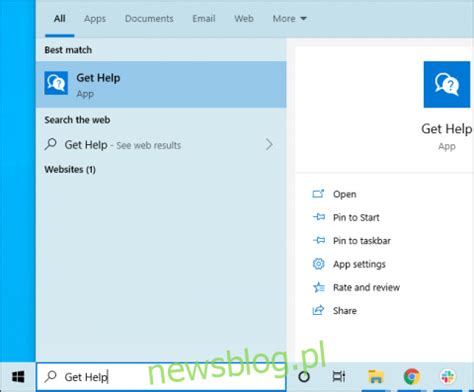 Jak uzyskać pomoc w systemie Windows 10