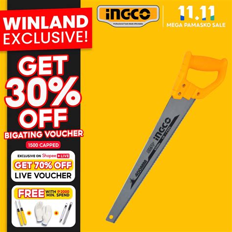 INGCO By Winland Select Fast Cut Hand Saw 16 Saw Lagari For Cutting