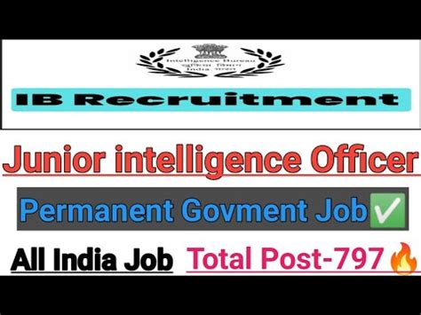 Intelligence Bureau Recruitment 2023 IB Jio Vacancy New Vacancy IB