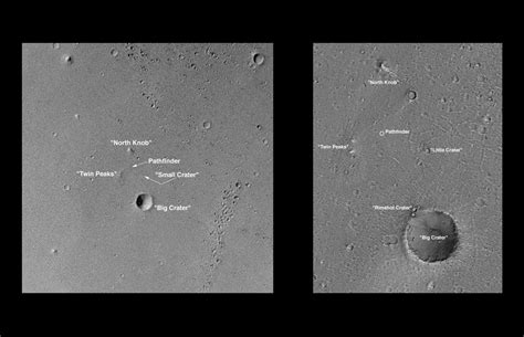 Pathfinder Landing Site Observed by Mars Orbiter Camera | NASA Jet ...