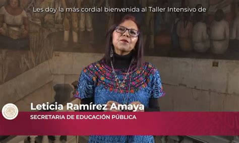 Taller Intensivo Mensaje De Leticia Ram Rez Para Docentes Enero