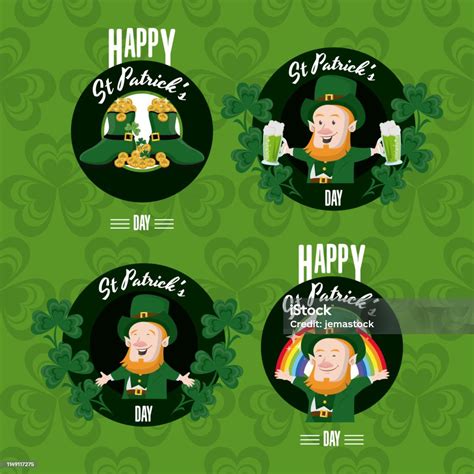 Saint Patricks Day Card Stock Illustration Download Image Now Cartoon Celebration Celtic