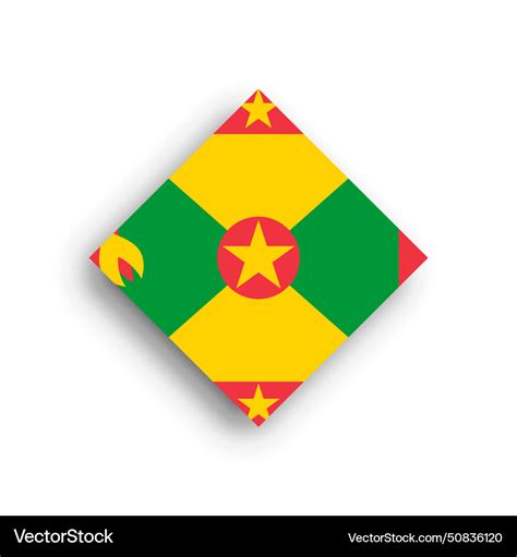 Rhombus Flag Of Grenada Royalty Free Vector Image