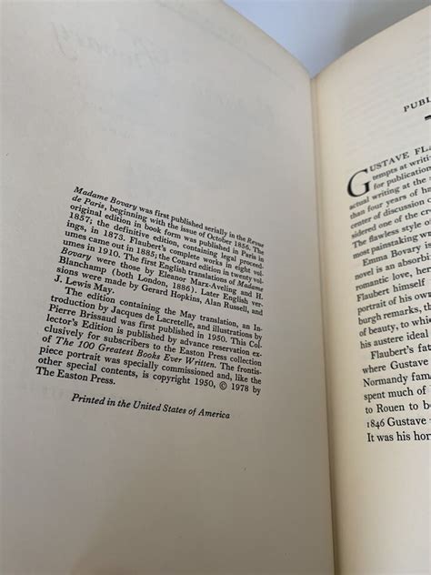 Easton Press Greatest Madame Bovary By Gustave Flaubert Leather