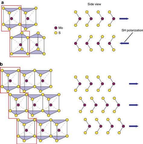 Crystal Structure Of 2h And 3r Mos2 A Schematic Of The Crystal