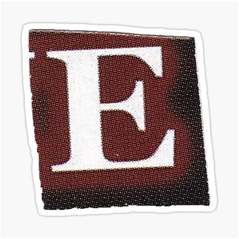 "E - Newspaper / Magazine Cutout Letter ALPHABET" Sticker for Sale by buenojulian | Redbubble