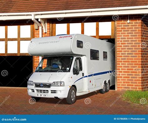 Camper Touring Van In Garage Editorial Photo Image Of Life Open