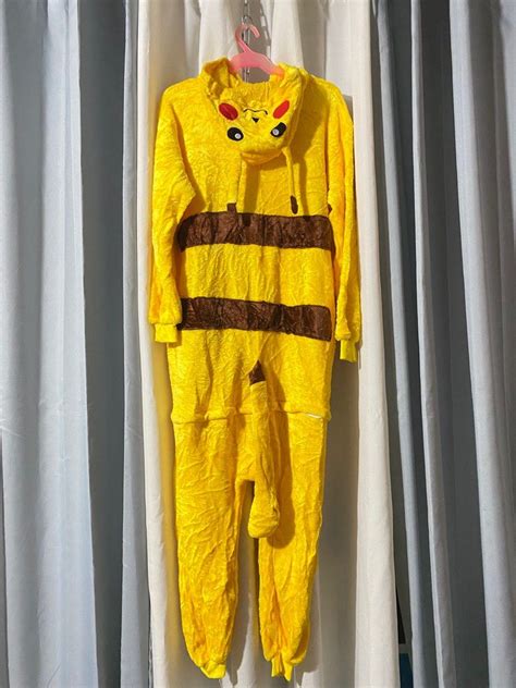 Pokemon Pikachu Onesie Costume Mens Fashion Tops And Sets Sleep And