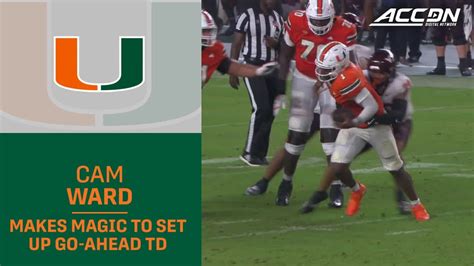 Miami S Xavier Restrepo Converts A 4th Down On His Back YouTube