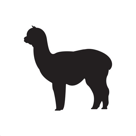 Ilustración De Vector De Silueta De Icono De Alpaca 10535311 Vector En