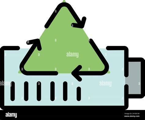 Symbol F R Recycling Der Batterie Umriss Recycling Batterie Vektor