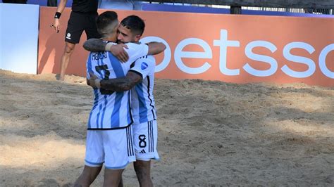 Fútbol playa: Argentina venció a Ecuador en tiempo extra