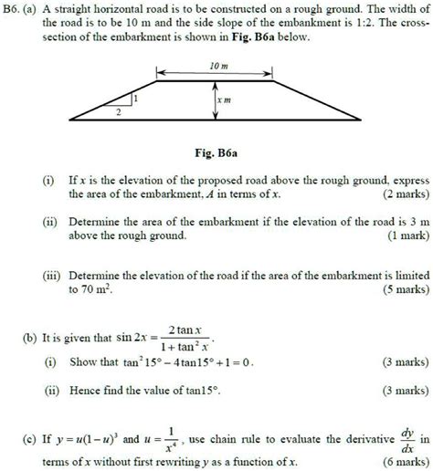 Solved B A A Straight Horizontal Road Is To Be Constructed On