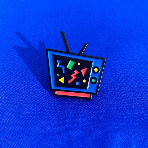 Retro TV Enamel Pin | Etsy