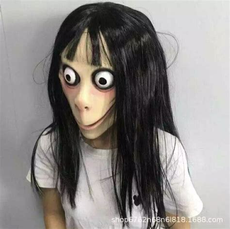 Maschera Momo Halloween Costume Horror Cosplay Screamer Carnevale Con ...