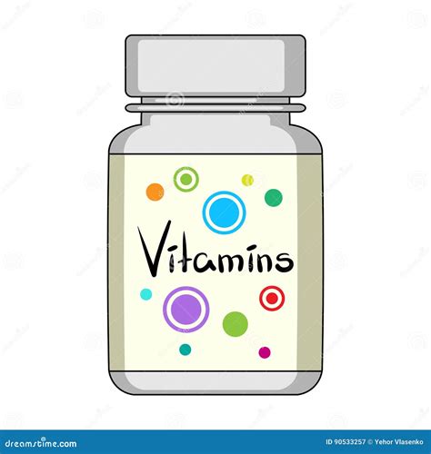 Packing With Vitaminsmedicine Single Icon In Cartoon Style Vector