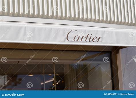 Cartier Logo On A Luxury Jewelry Store Front In The Street Editorial Image