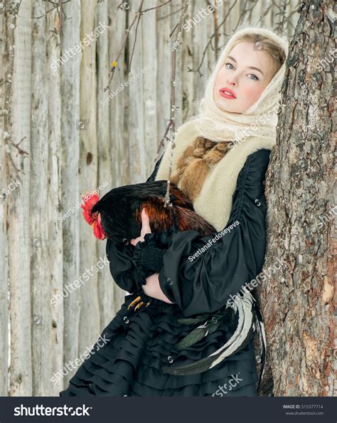 Beautiful Russian Woman Traditional Dress Russian Stock Photo 515377714 ...