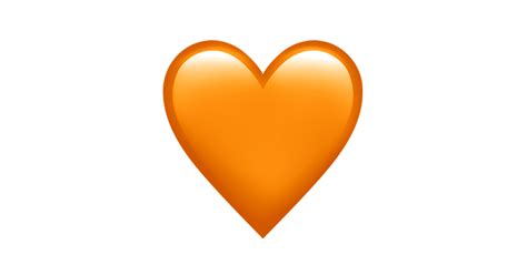 A Brand New Heart Color Orange New Apple Emoji For Ios 11 In 2017