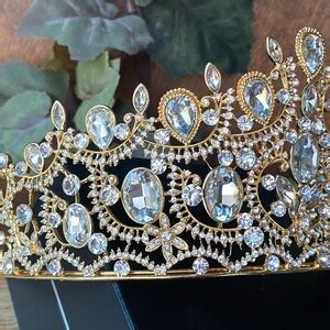 Gold and Crystal Tiara Quinceanera Tiara Bridal Tiara Wedding Tiara ...