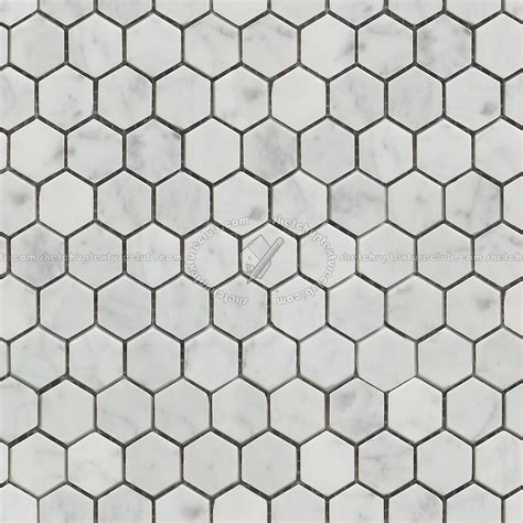 Carrara Hexagonal Marble Tile Seamless 14878