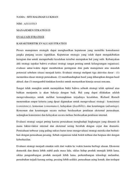 Evaluasi Strategi Pdf