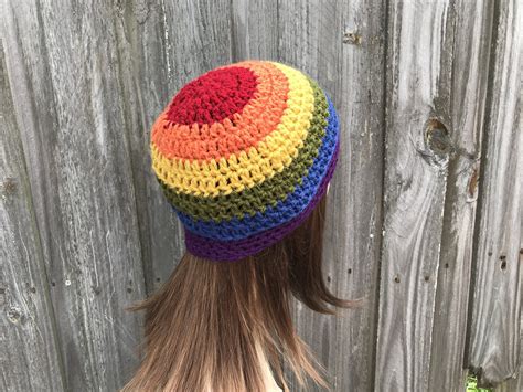 Gay Pride Beanie Rainbow Beanie Gay Pride Hat Rainbow Hat Etsy
