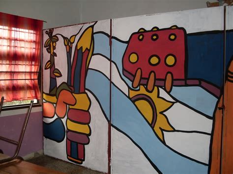 Cultura en Movimiento Zárate Mural en escuela nº33 con los profesores