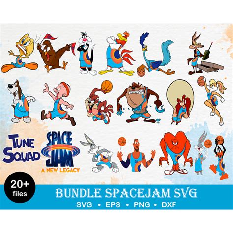 Bundle Space Jam 2 Svg Tune Squad Svg Looney Tunes Space J Inspire