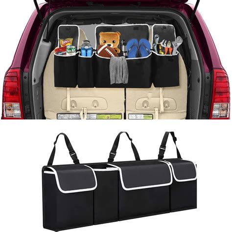 Car Trunk Organizer Suv Large Capacity Backseat Hanging Storage Collapsible Cargo Storage Bag 4