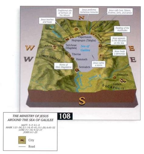 Maps of Sea of Galilee | Bible mapping, Sea of galilee, Bible