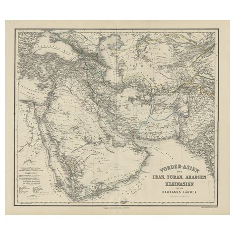 Original Map Of The Northern Arabian Peninsula Palestine Iraq And