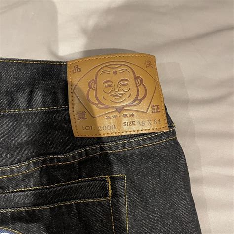Evisu Jeans Evisu Koi Dark Denim Jeans Selling As Depop