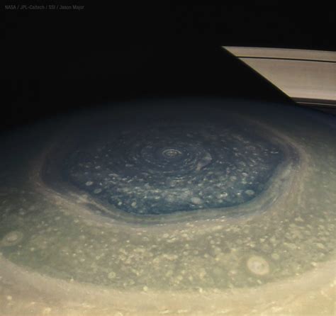 Saturns North Polar Hexagon Narrow View The Planetary Society