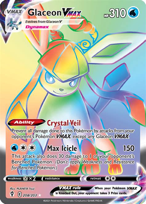 Glaceon VMAX Evolving Skies Pokemon Card Pikawiz