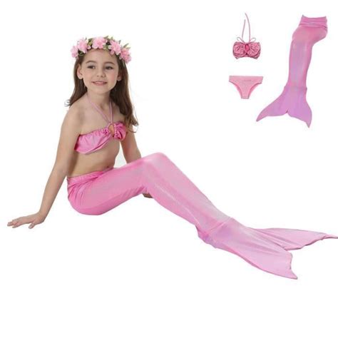 Maillot de bain Filles Queue de Sirène Bikini Trois Pièces Hot Les Sirènes Deguisement pour