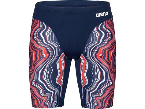 Arena Marbled Jammer Badehose 3 Navy Red Multi