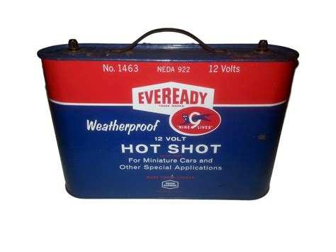 1960s Eveready Dry Battery Weather Proof Hot Shot 12volt Cell Vintage