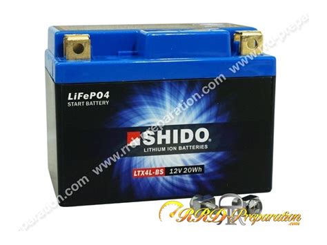 Batterie SHIDO LTX4L BS 12V 1 6AH LITHIUM pour moto mécaboite scooters