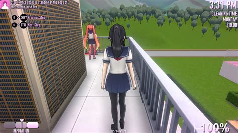 How To Push Osana From The Roof Yandere Simulator Youtube