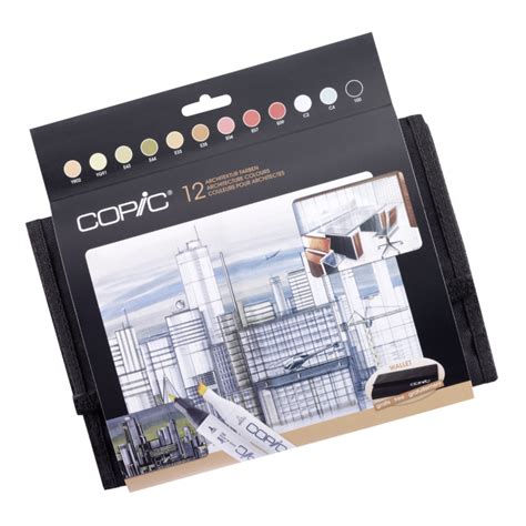 Copic Classic Marker 12 Architecture Colours Wallet Sketching Equipment From Graff City Ltd Uk