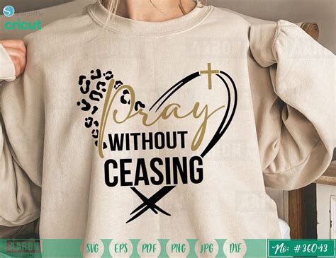 Pray Without Ceasing Svg Christian Svg Motivation Leopard Etsy