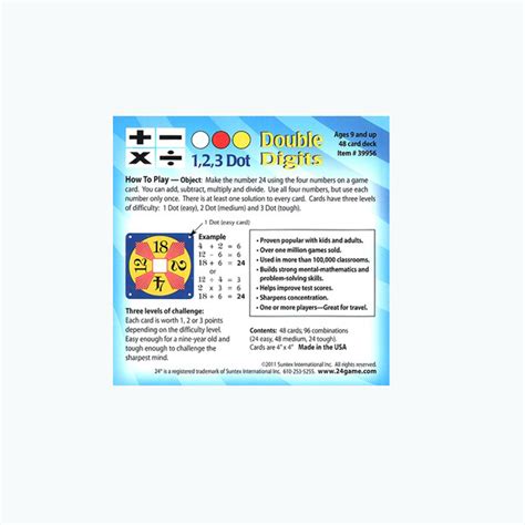 24 Game 48 Card Decks Single Digit The School Box Inc