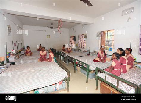 Lanjia Saora Tribe Interior Of Girls Hostel Dormitory Room Serves Both