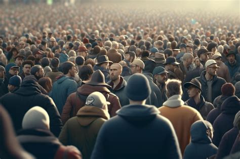 Una Multitud De Personas Se Re Nen En Una Multitud Foto Premium