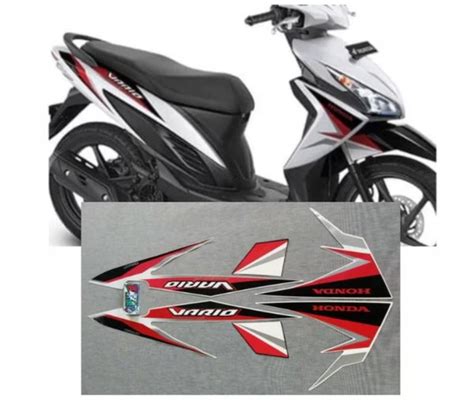 Jual STIKER STRIPING LIS STANDAR ORI HONDA VARIO 110 F1 FI PUTIH TAHUN